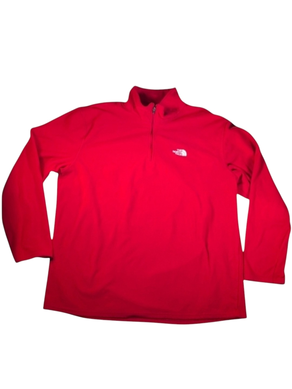 The North Face Red Quarter Zip Pullover Fleece TKA 100